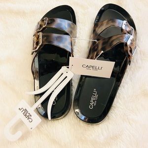 NWT Capelli jelly Birkenstock leopard cheeta sanda